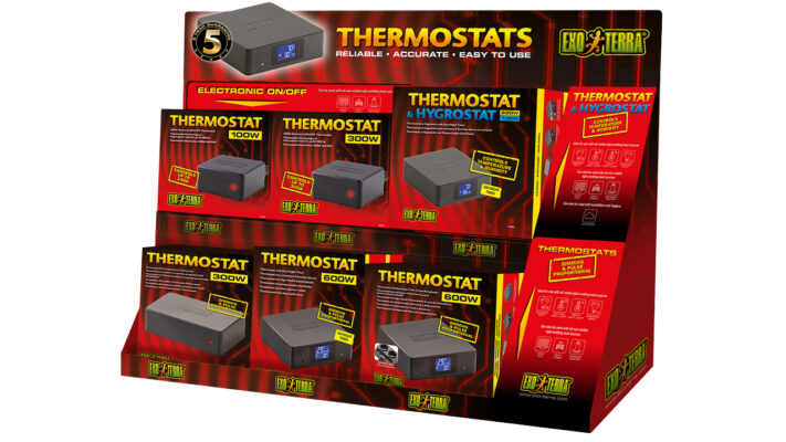 Exo Terra – Termostaatti 600 W – himmennystoiminnolla ja päivä/yö-tilalla, Exo Terra - Termostaatti 600 W