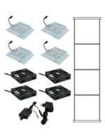 Set: ventilatori + illuminazione per la vetrina