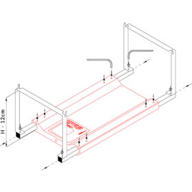 Skylight Hyperbar - adjustable aquarium edge holder