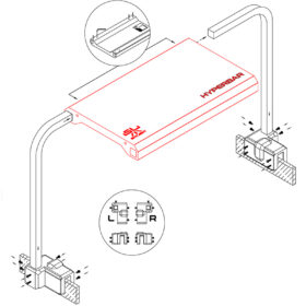 Skylight Hyperbar - adjustable aquarium holder