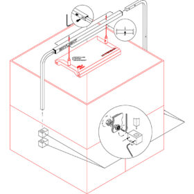Skylight Hyperbar - stand screwed to a cabinet